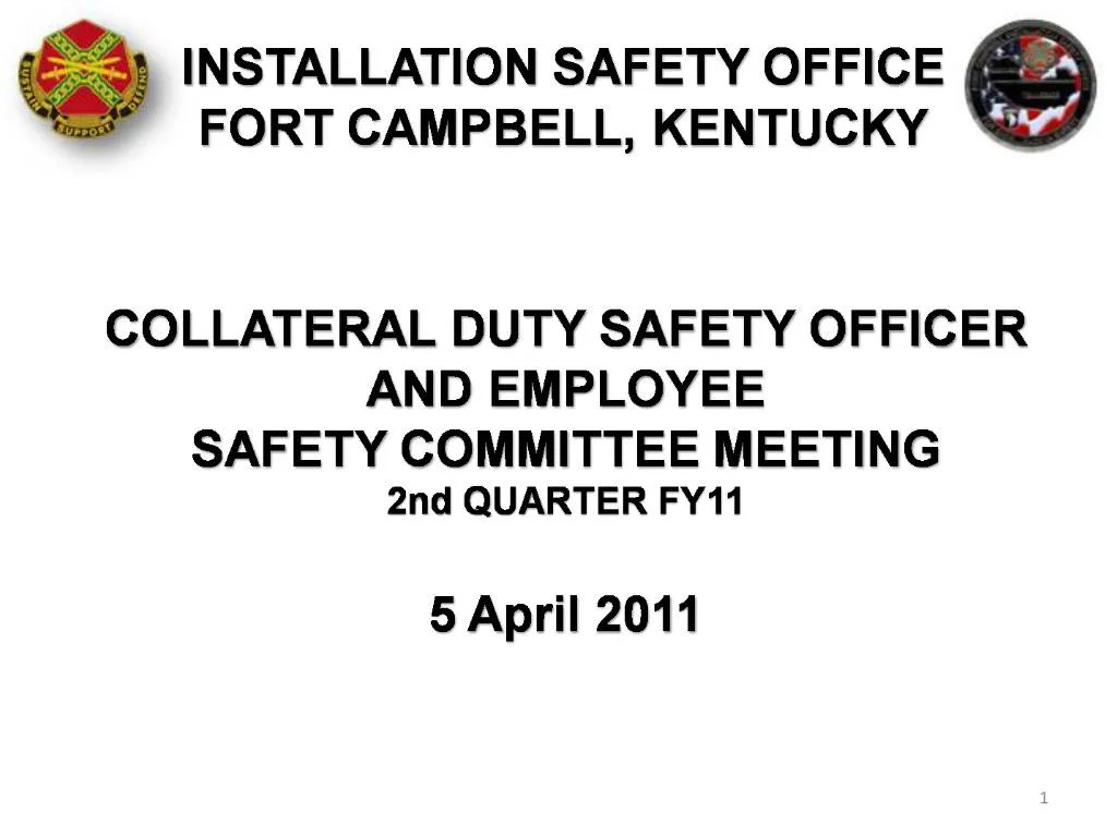 PPT INSTALLATION SAFETY OFFICE FORT CAMPBELL, KENTUCKY PowerPoint