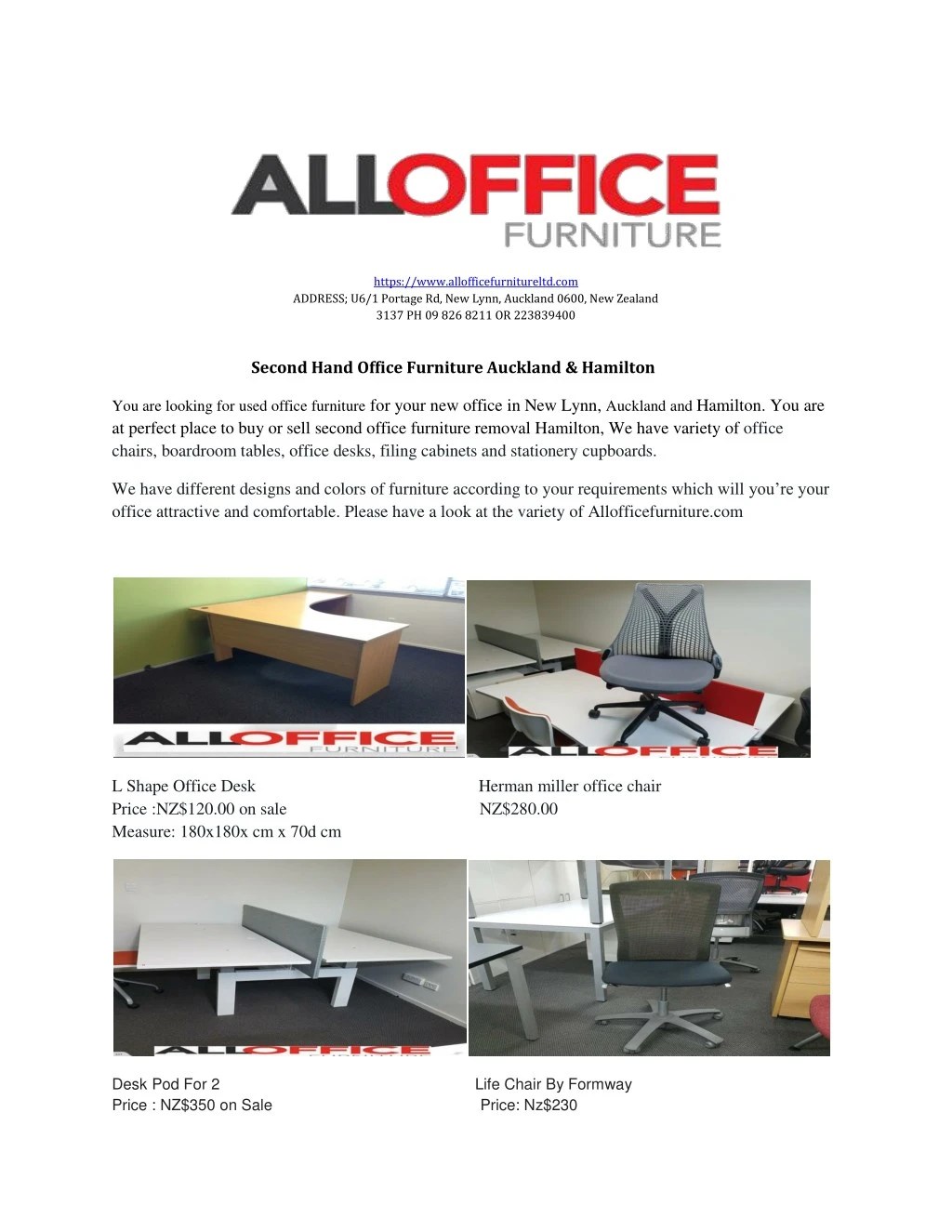 PPT Second Hand Office Furniture Hamilton PowerPoint Presentation, free download ID7886871
