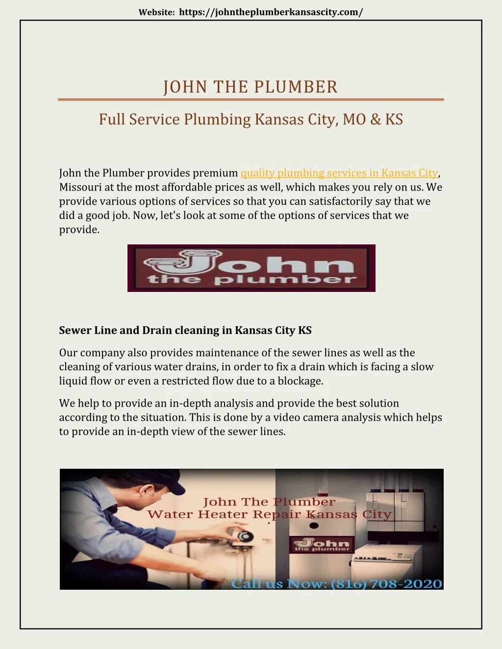 PPT Kansas City Plumbing Company PowerPoint Presentation, free