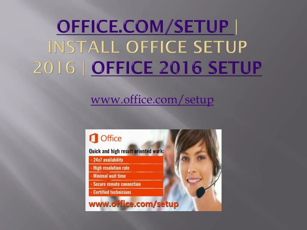 PPT Install Office Setup 2016 Office 2016 Setup
