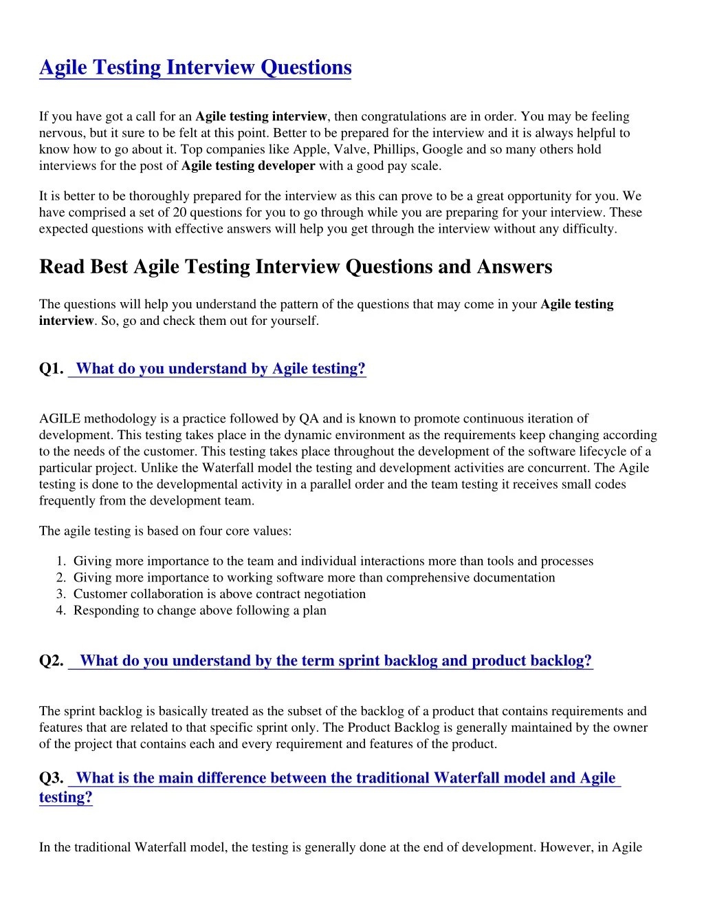 PPT Agile test Interview Questions.pdf PowerPoint Presentation, free