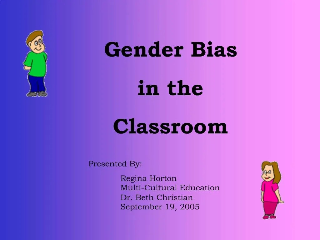 PPT Gender Bias in the Classroom PowerPoint Presentation, free