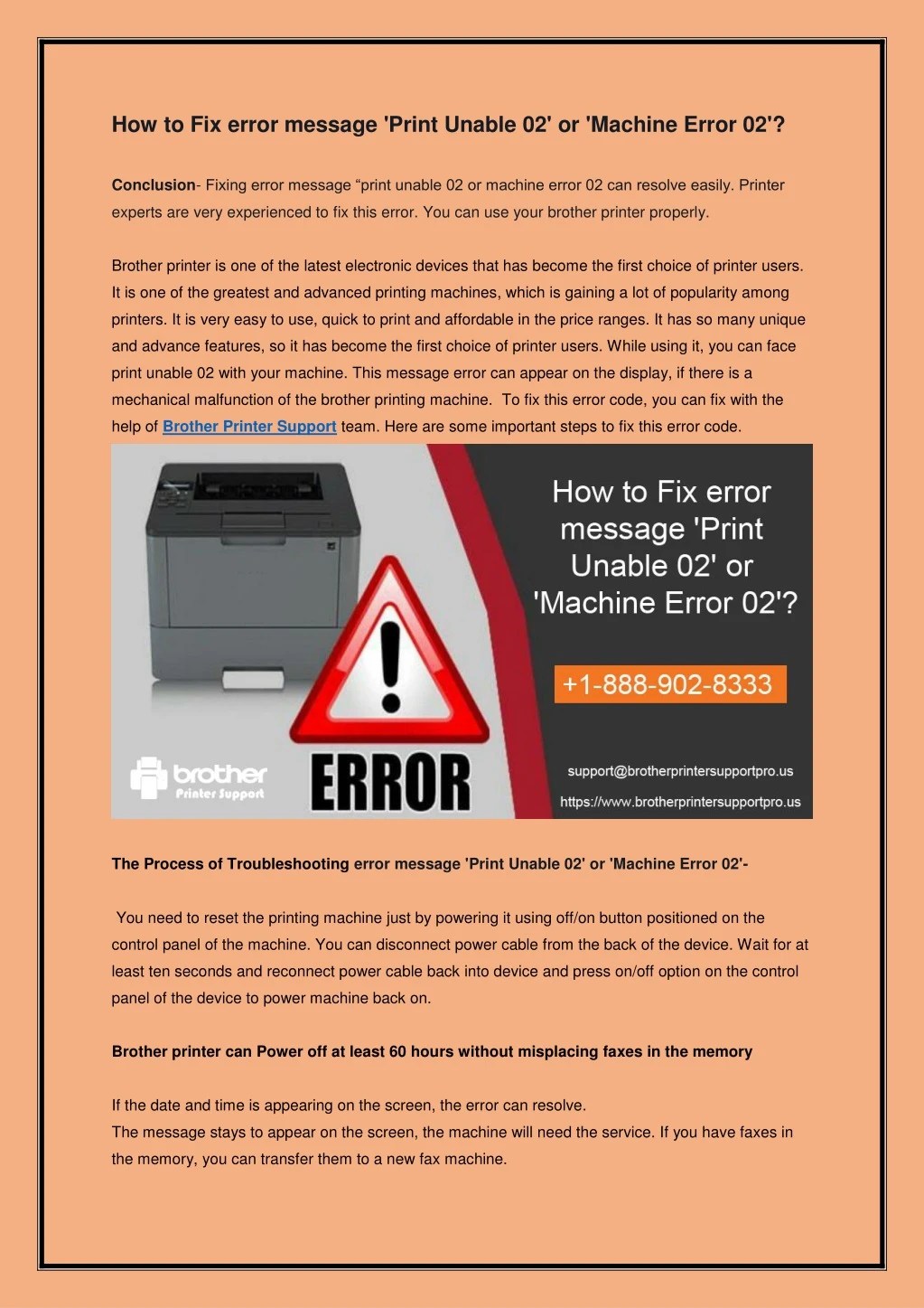PPT How to Fix error message 'Print Unable 02' or 'Machine Error 02
