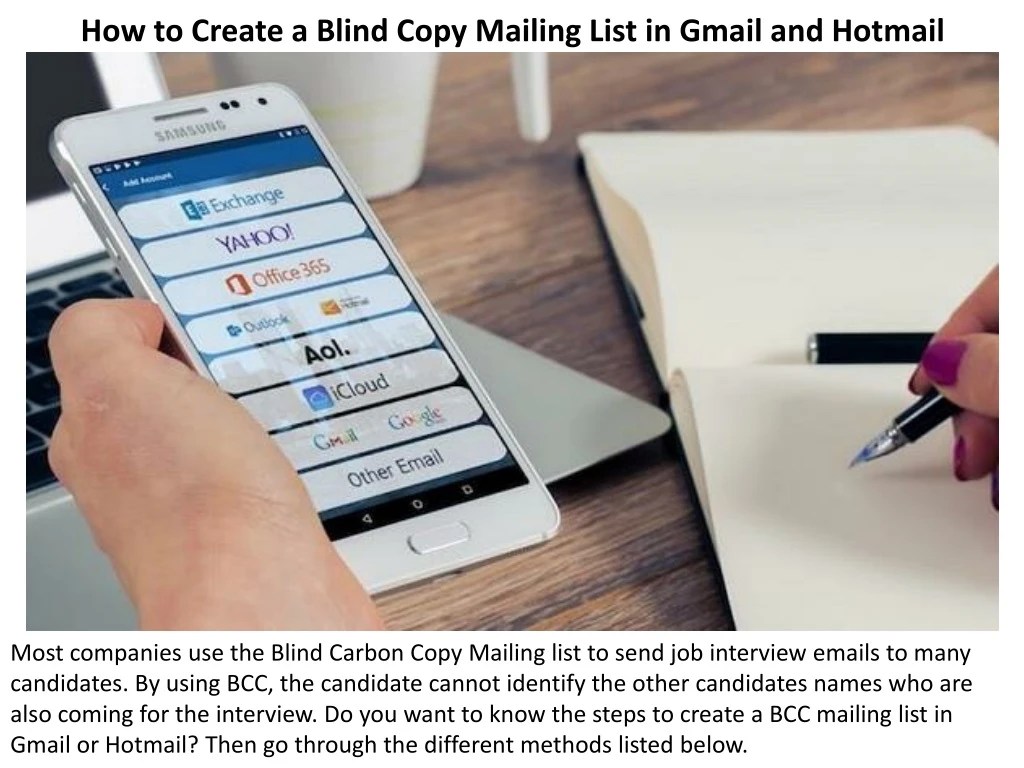PPT How to Create a Blind Copy Mailing List in Gmail and Hotmail
