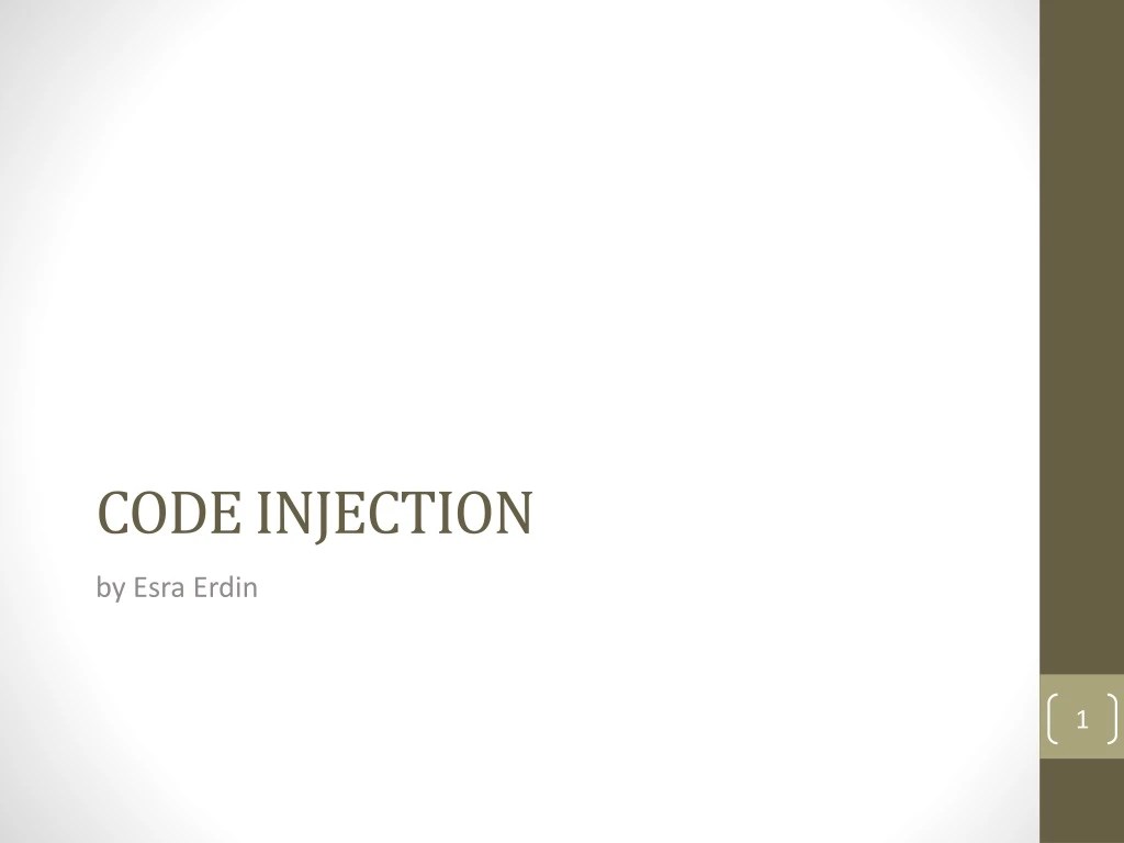 PPT CODE INJECTION PowerPoint Presentation, free download ID8838955
