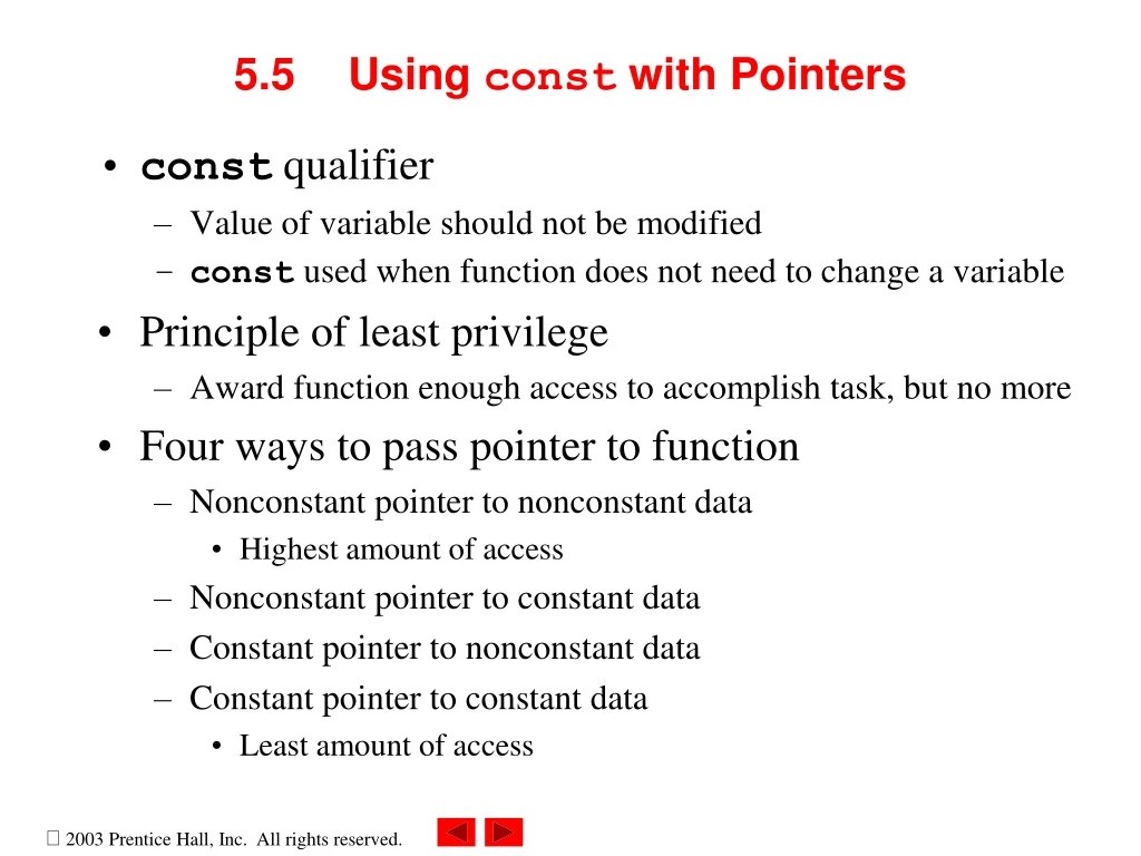 PPT Understanding const with Pointers in C++ PowerPoint Presentation
