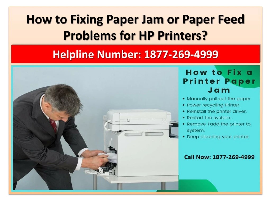 PPT How to Paper Jam or Paper Feed Problems for HP Printers