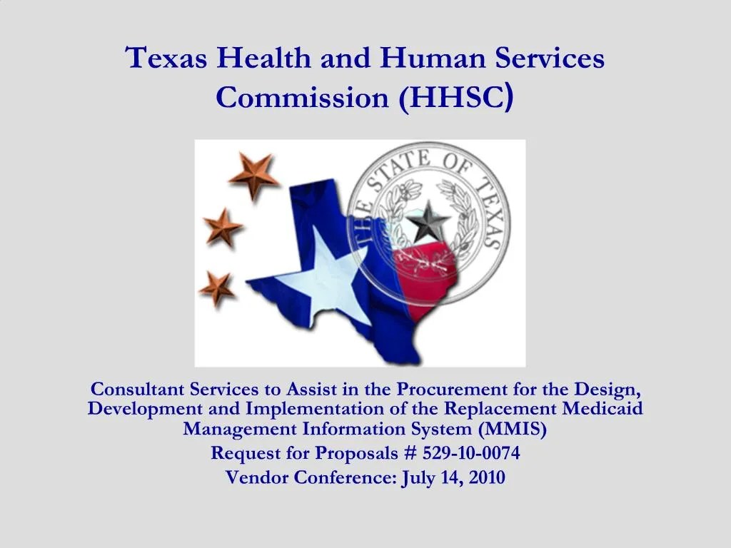PPT Texas Health and Human Services Commission HHSC PowerPoint