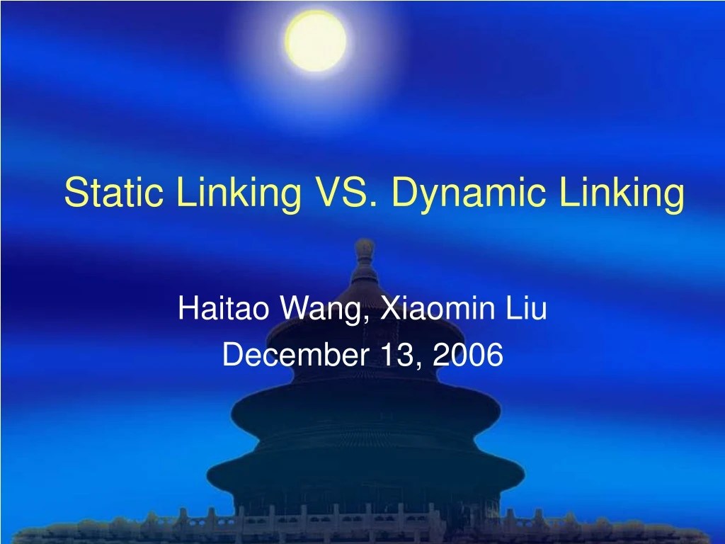 PPT Static Linking VS. Dynamic Linking PowerPoint Presentation, free