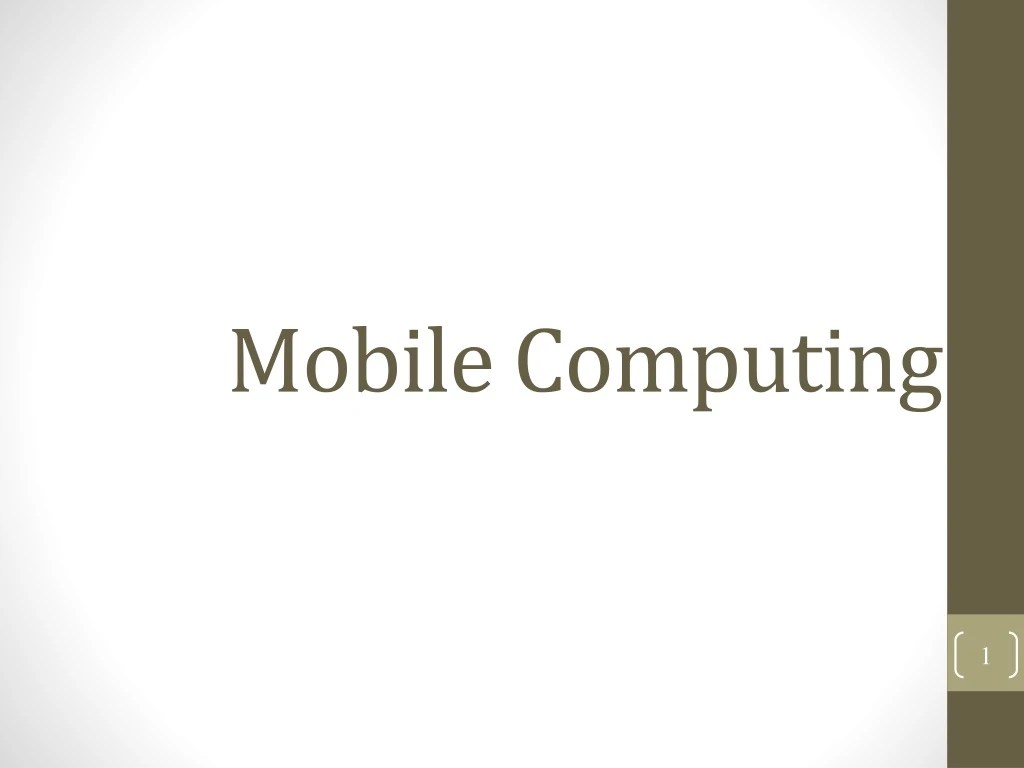 PPT Mobile Computing PowerPoint Presentation, free download ID9091787