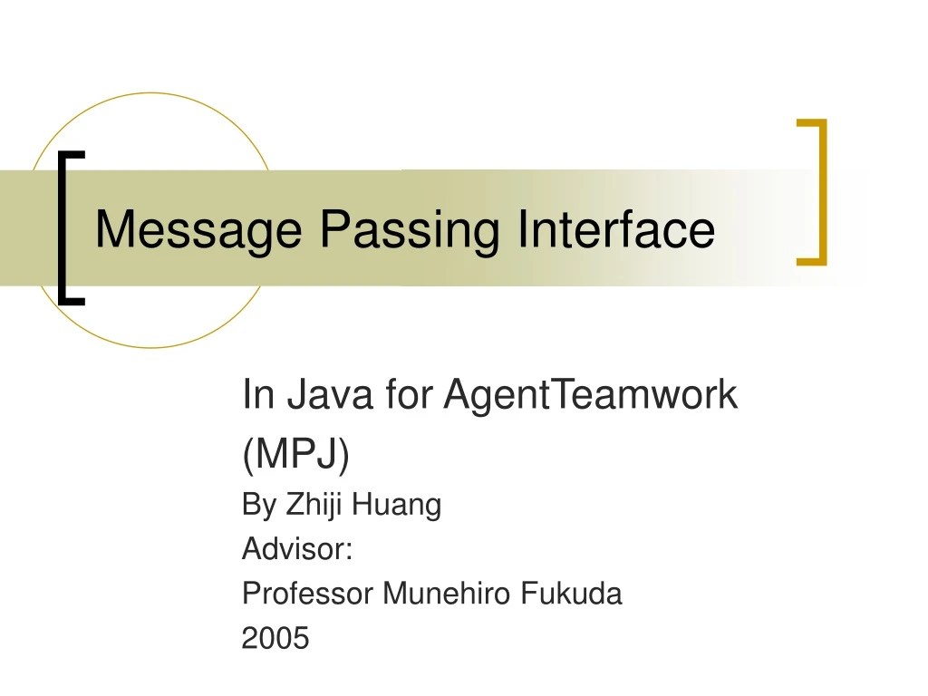 PPT Message Passing Interface PowerPoint Presentation, free download