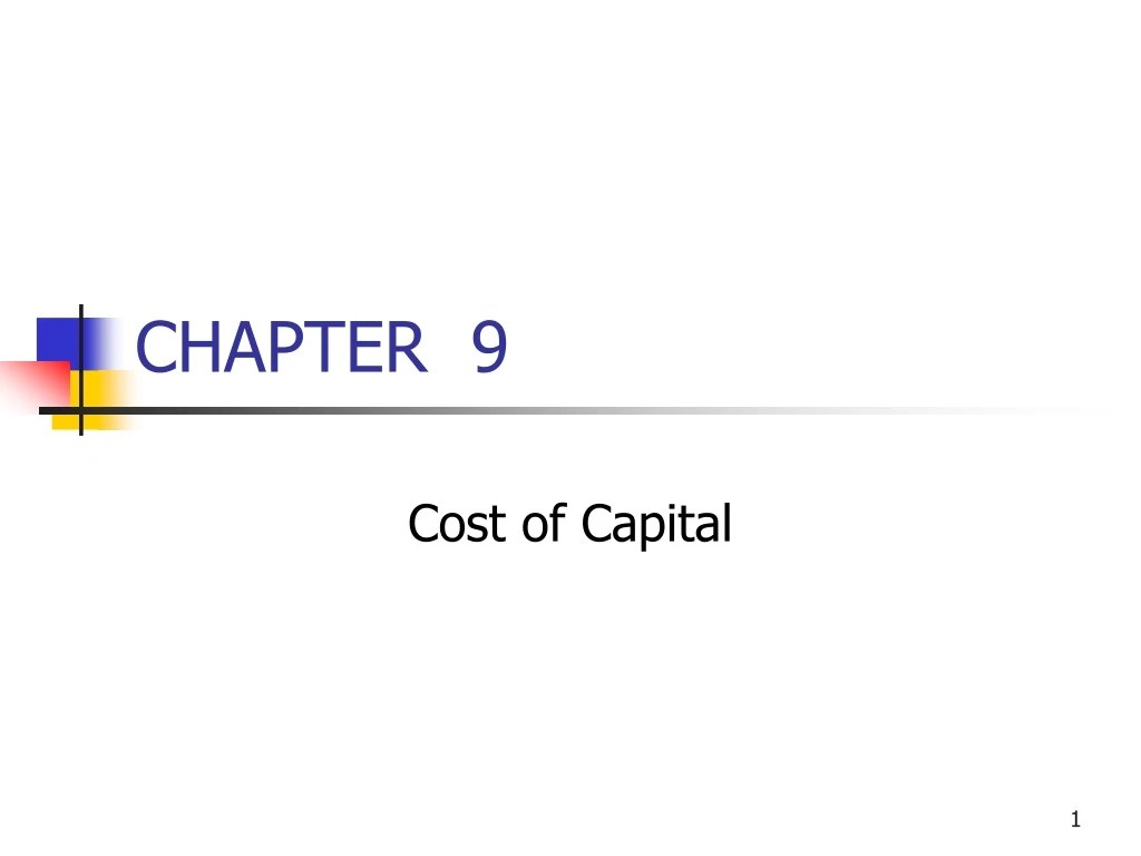 PPT Understanding the Cost of Capital Components and Factors