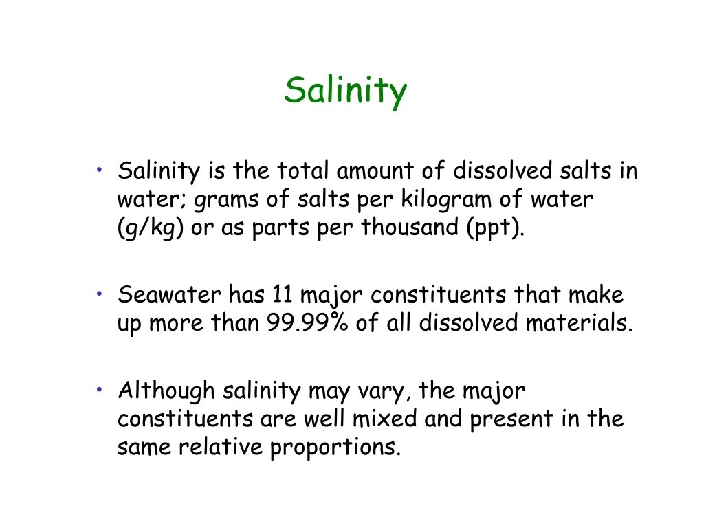 PPT Salinity PowerPoint Presentation, free download ID9132439