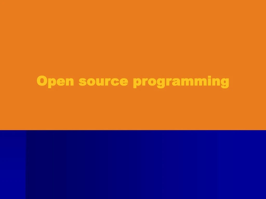 PPT Open source programming PowerPoint Presentation, free download