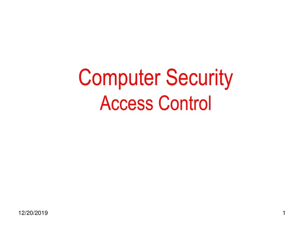 PPT Computer Security Access Control PowerPoint Presentation, free download ID9209792