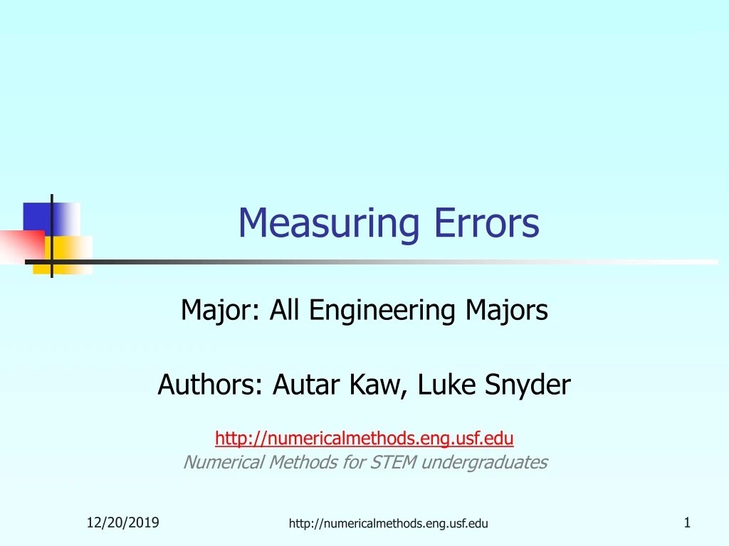 PPT Measuring Errors PowerPoint Presentation, free download ID9223015