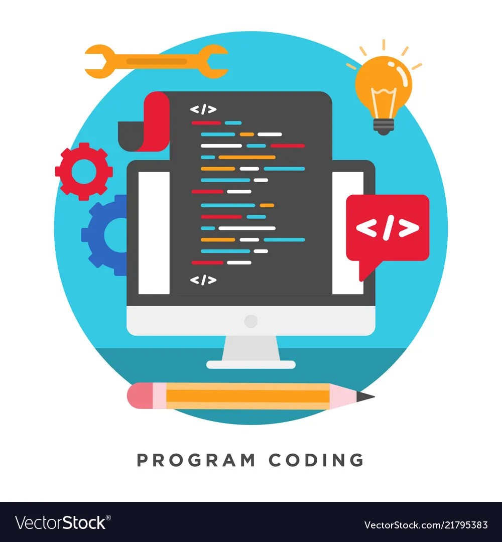 Program coding concepts Royalty Free Vector Image