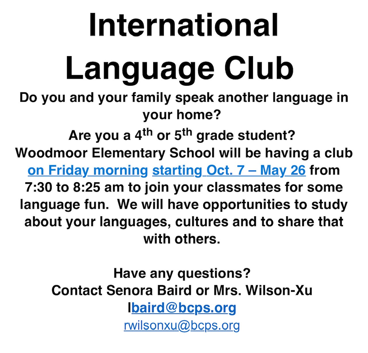 Home Woodmoor Elementary