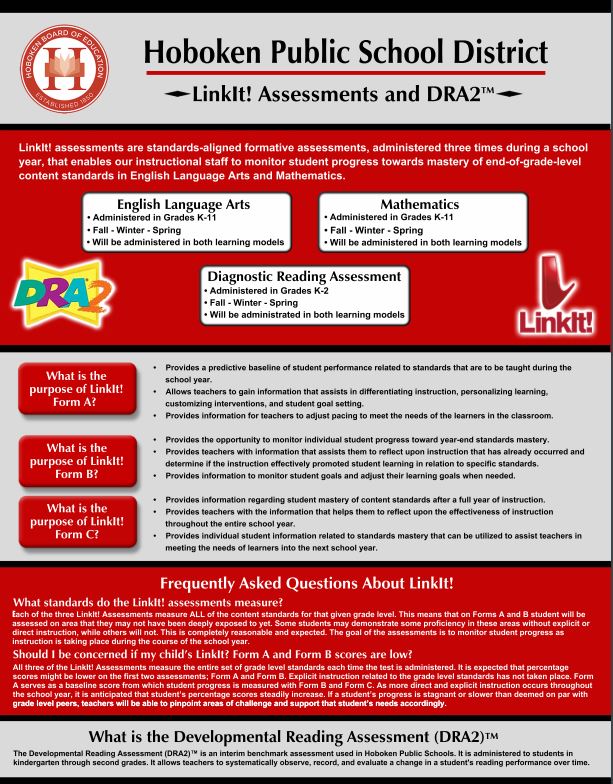 DistrictWide Testing Hoboken Public School District