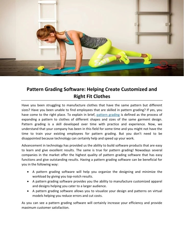 PPT Pattern Grading Software Helping Create Customized and Right Fit
