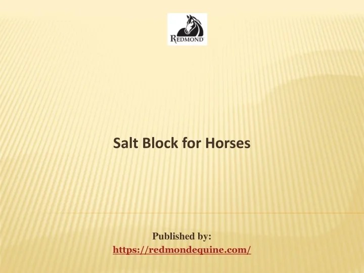 PPT Salt Block for Horses PowerPoint Presentation, free download ID