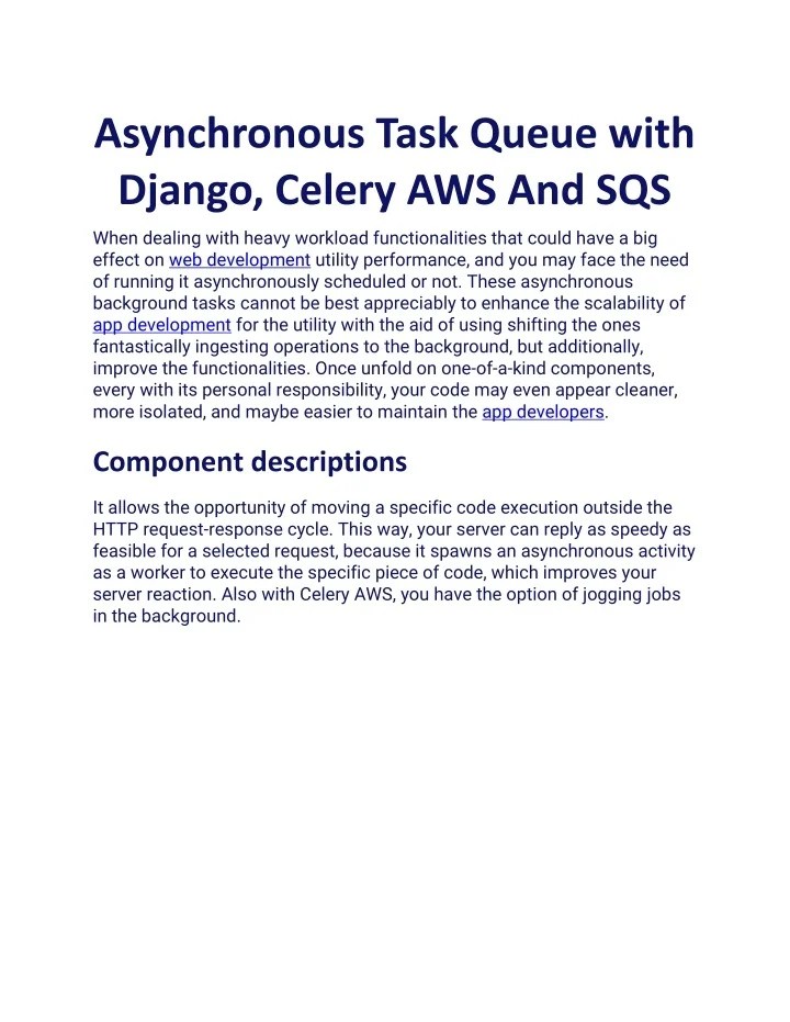 PPT Asynchronous Task Queue with Django, Celery AWS And SQS