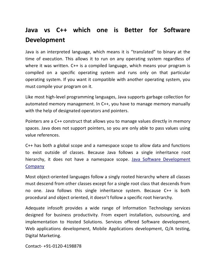 PPT Java vs C PowerPoint Presentation, free download ID10670506