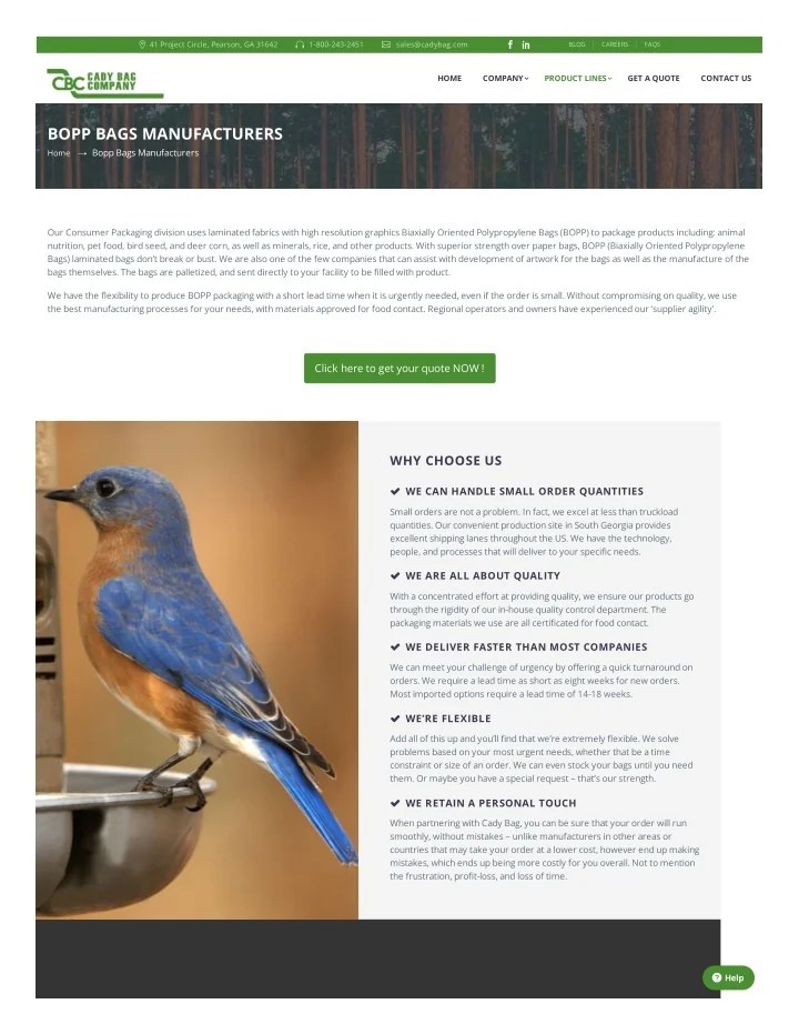 PPT BOPP Bags Manufacturers BOPP Packaging Cady Bag Company PowerPoint Presentation ID