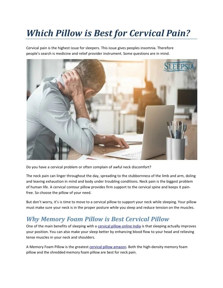 PPT Which Pillow is Best for Cervical Pain? PowerPoint Presentation