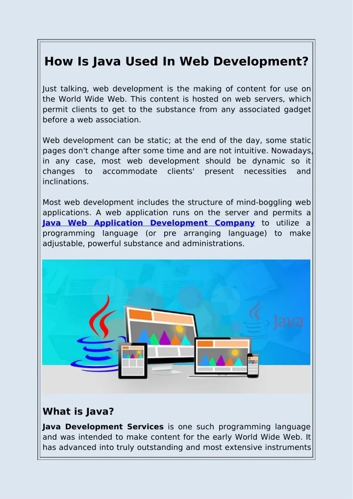 PPT How Is Java Used In  Development? PowerPoint Presentation