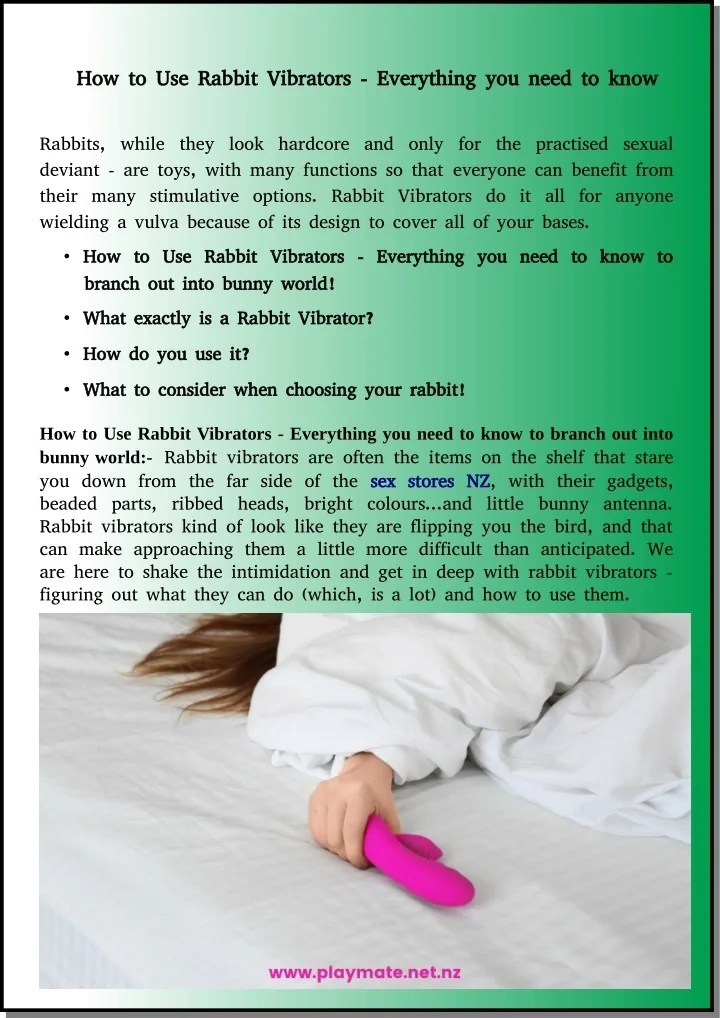 PPT How to Use Rabbit Vibrators Everything you need to know