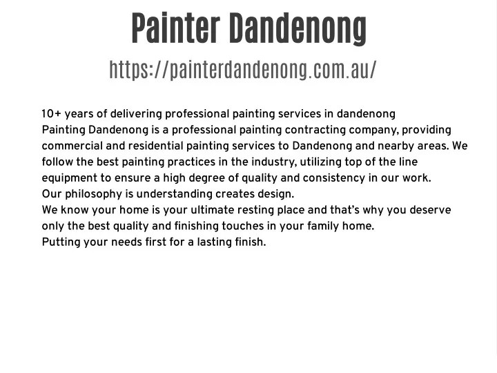 PPT Painter Dandenong PowerPoint Presentation, free download ID