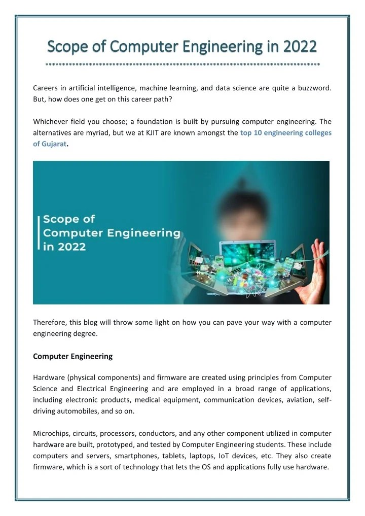 PPT Scope of Computer Engineering in 2022 PowerPoint Presentation