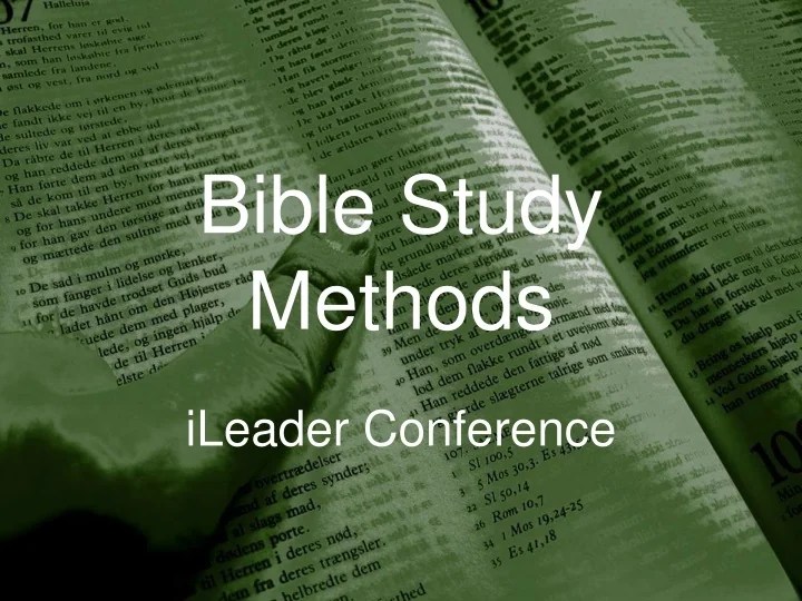 PPT Bible Study Methods PowerPoint Presentation, free download ID