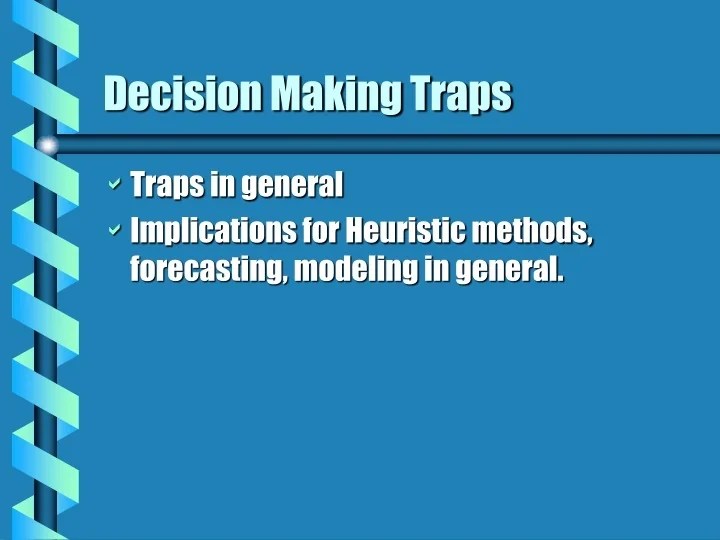 PPT Decision Making Traps PowerPoint Presentation, free download ID
