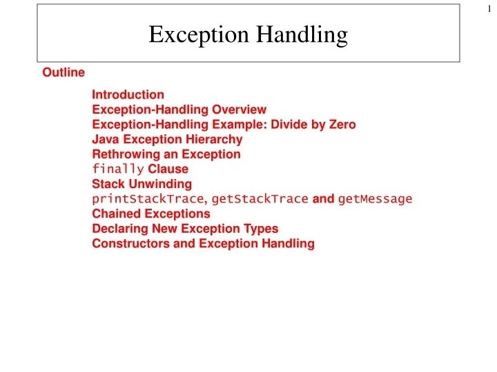 PPT Exception Handling PowerPoint Presentation, free download ID