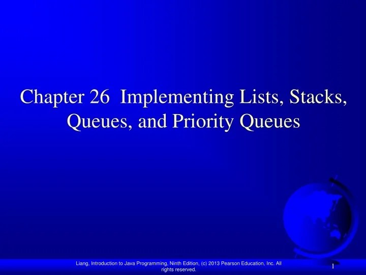PPT Chapter 26 Implementing Lists, Stacks, Queues, and Priority