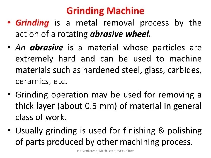PPT Grinding Machine PowerPoint Presentation, free download ID9534834