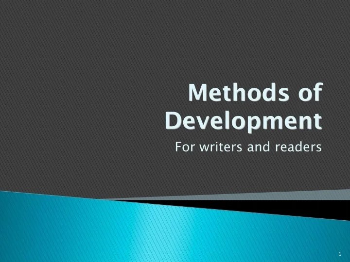PPT Methods of Development PowerPoint Presentation, free download