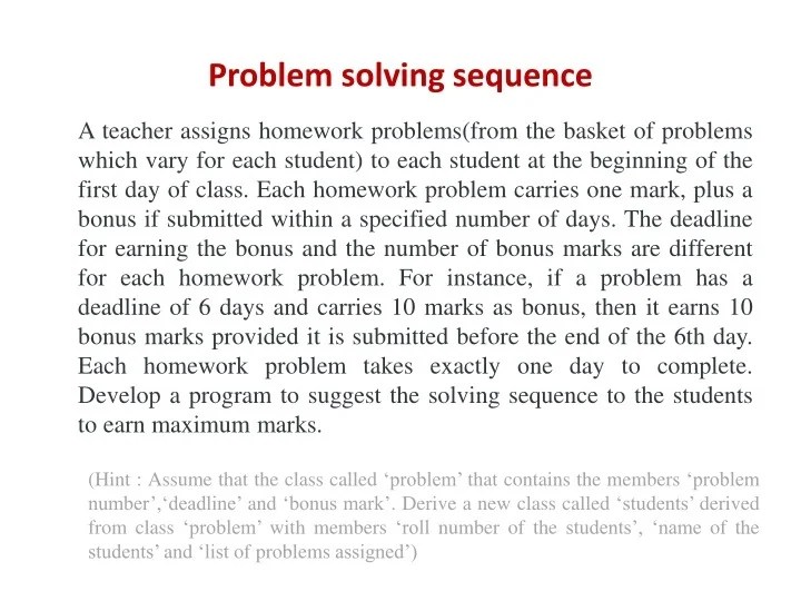 PPT Problem solving sequence PowerPoint Presentation, free download