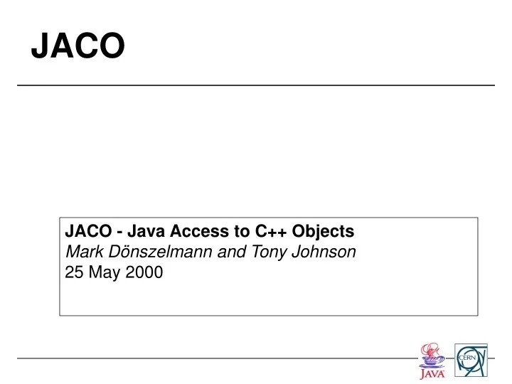 PPT JACO PowerPoint Presentation, free download ID9631415