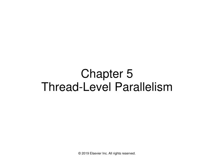PPT Chapter 5 ThreadLevel Parallelism PowerPoint Presentation, free