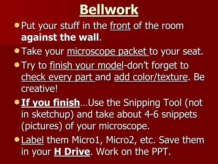 PPT Bellwork PowerPoint Presentation, free download ID9661044