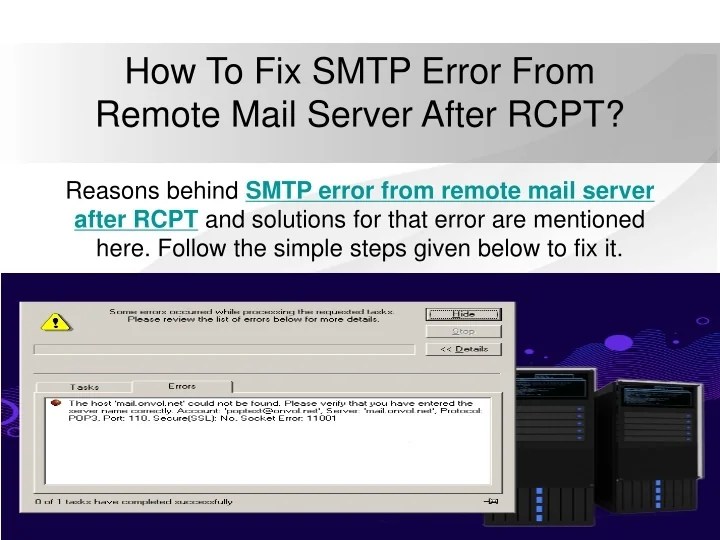 PPT How To Fix SMTP Error From Remote Mail Server After RCPT? PowerPoint Presentation ID9980314