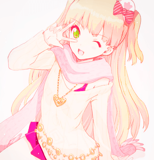 Ello! selfie girl anime waky pose cute...