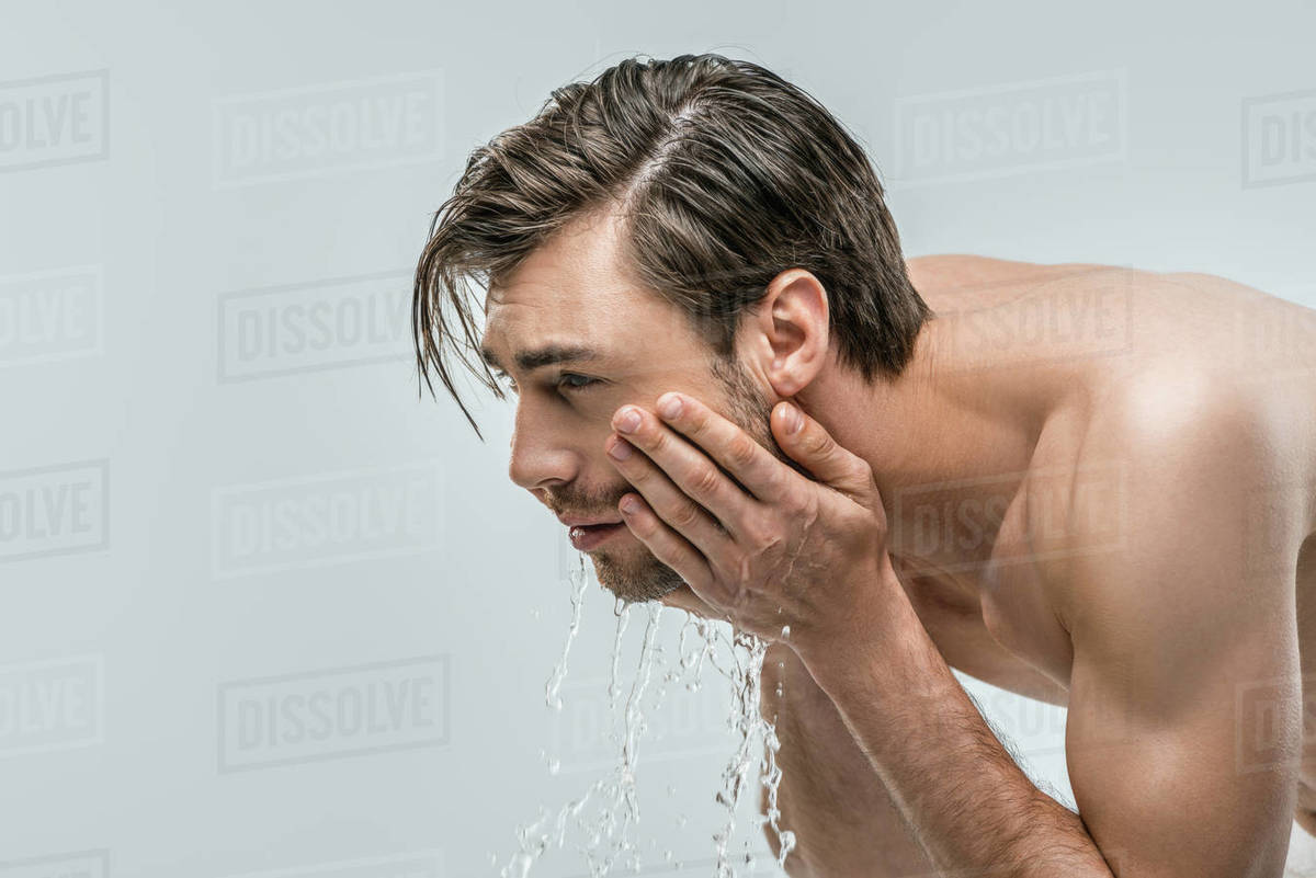 Guy Washing Face