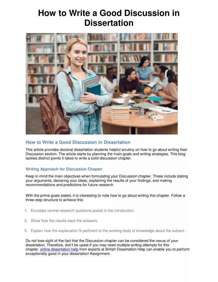 PPT How to Write a Good Discussion in Dissertation PowerPoint