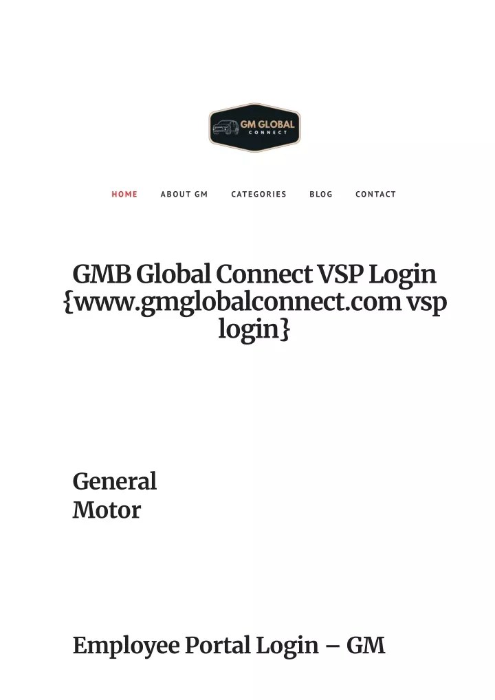 PPT gm global connect PowerPoint Presentation, free download ID