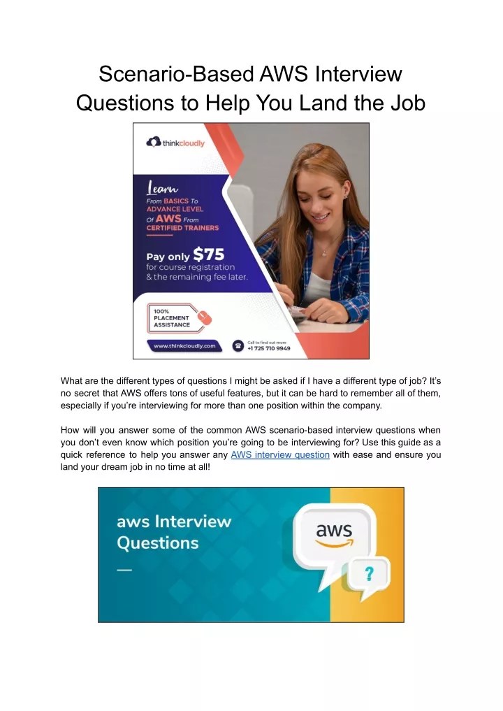 PPT ScenarioBased AWS Interview Questions to Help You Land the Job