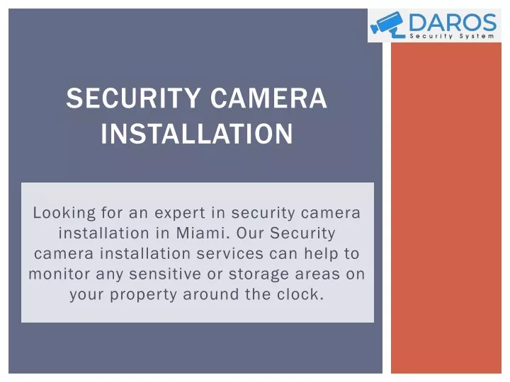 PPT Security Camera Installation PowerPoint Presentation, free